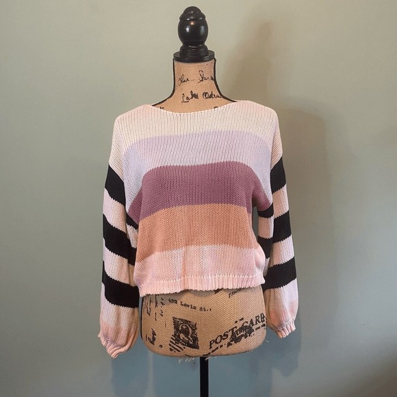 F21 Striped Knit Sweater - Picture 1 of 4